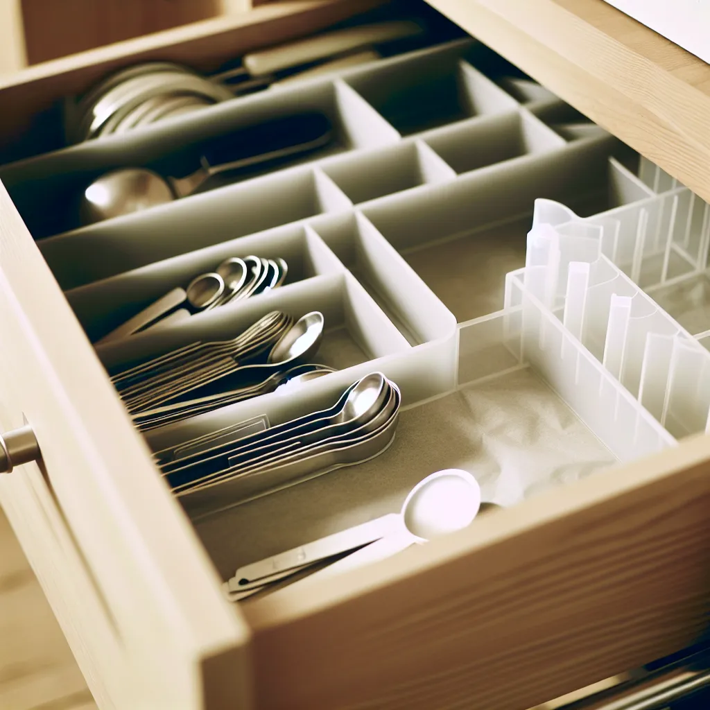 Organized drawer with dividers