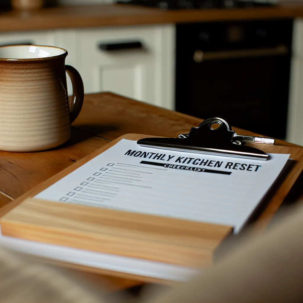 Monthly kitchen reset routine